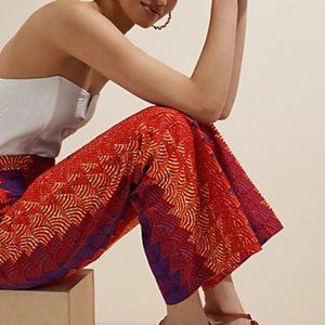 Anthropologie SIKA Abstract-Print Wide-Leg Trousers 4 NWT Anthro
